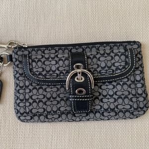Coach Signature Pattern Wristlet - Like New
